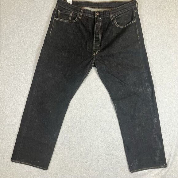 Levi's 501 Men's Size 42x30 Black Straight Leg Jeans Relaxed Western Yellowstone - Picture 1 of 11